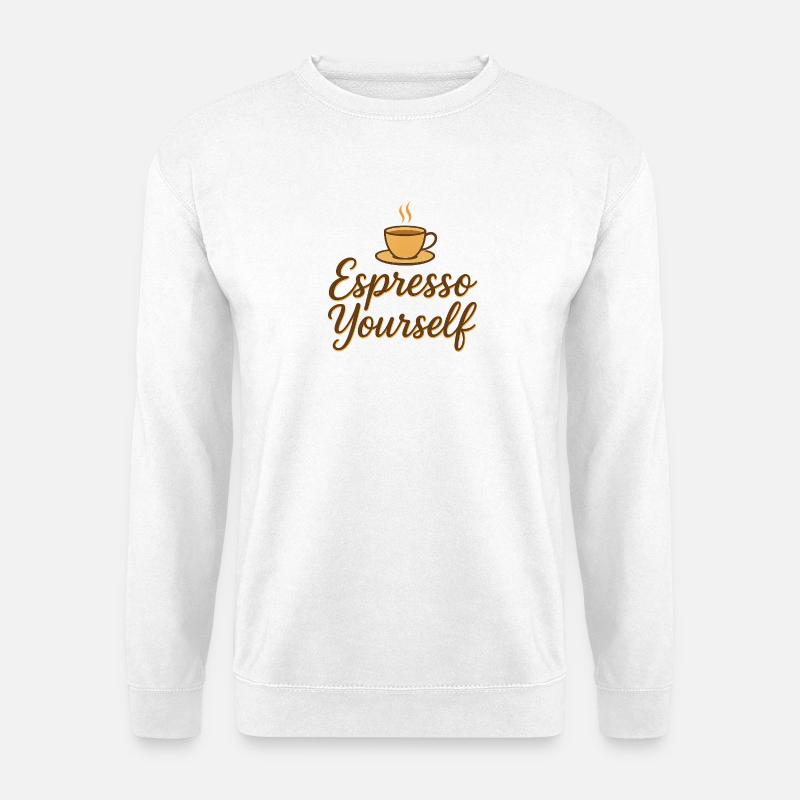 Kaffeetasse mit Inspirierendem Spruch - Unisex Pullover - Weiß