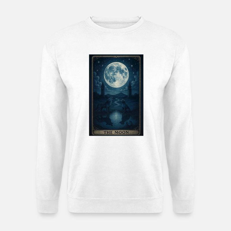 Tarot XVIII "Der Mond" - Unisex Pullover - Weiß