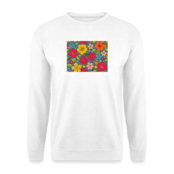 Floral pattern in boho design - Unisex Sweatshirt - white - Front
