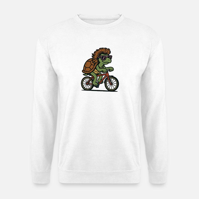 Bike Schildkröte - Unisex Pullover - Weiß