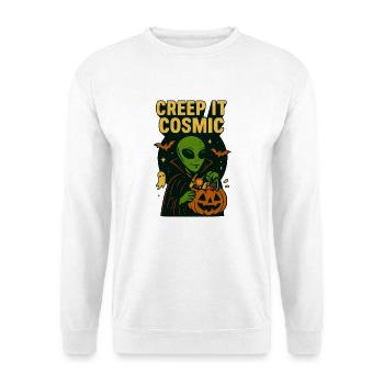 Alien Vampir T-Shirt – Creep It Cosmic - Unisex Pullover - Weiß - Vorne