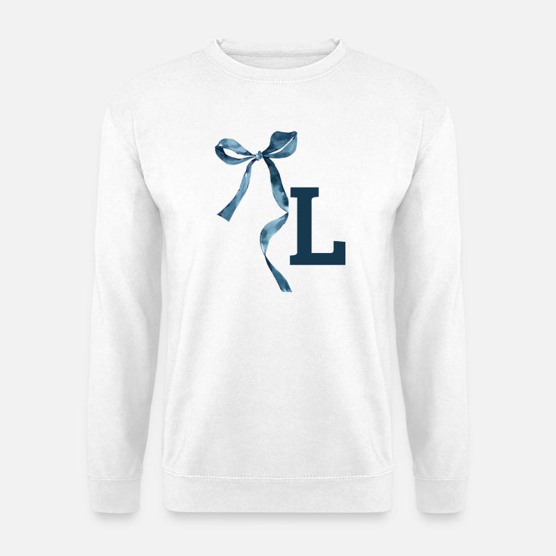Monogram l gift idea - Unisex Sweatshirt - white