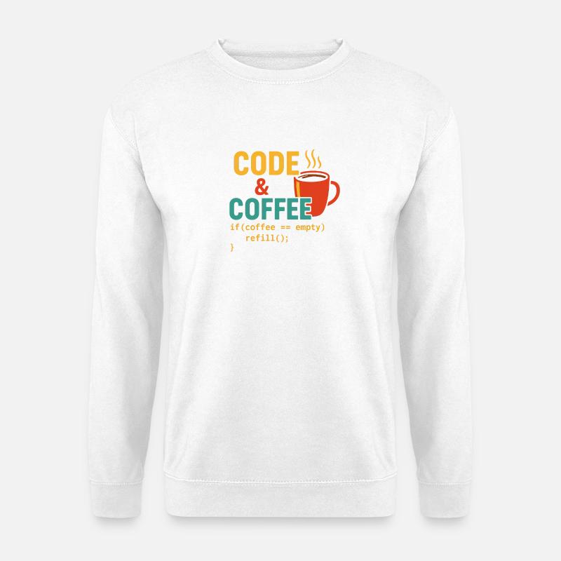 Code and coffee - Unisex Pullover - Weiß