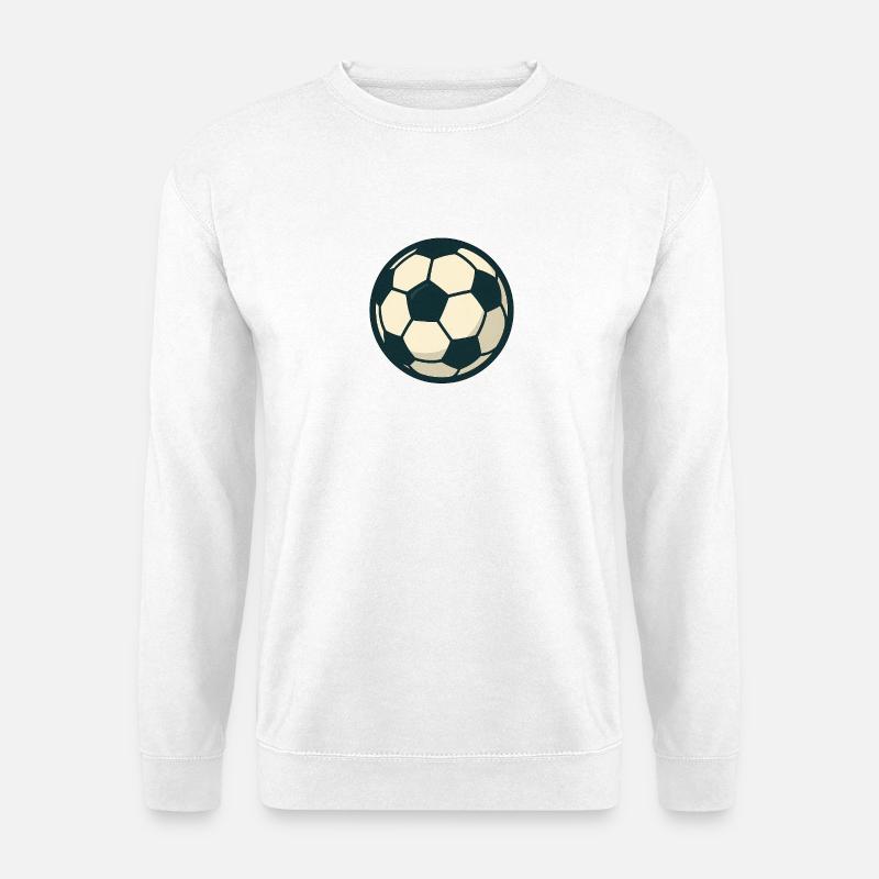 Retro Fußballball Illustration - Unisex Pullover - Weiß