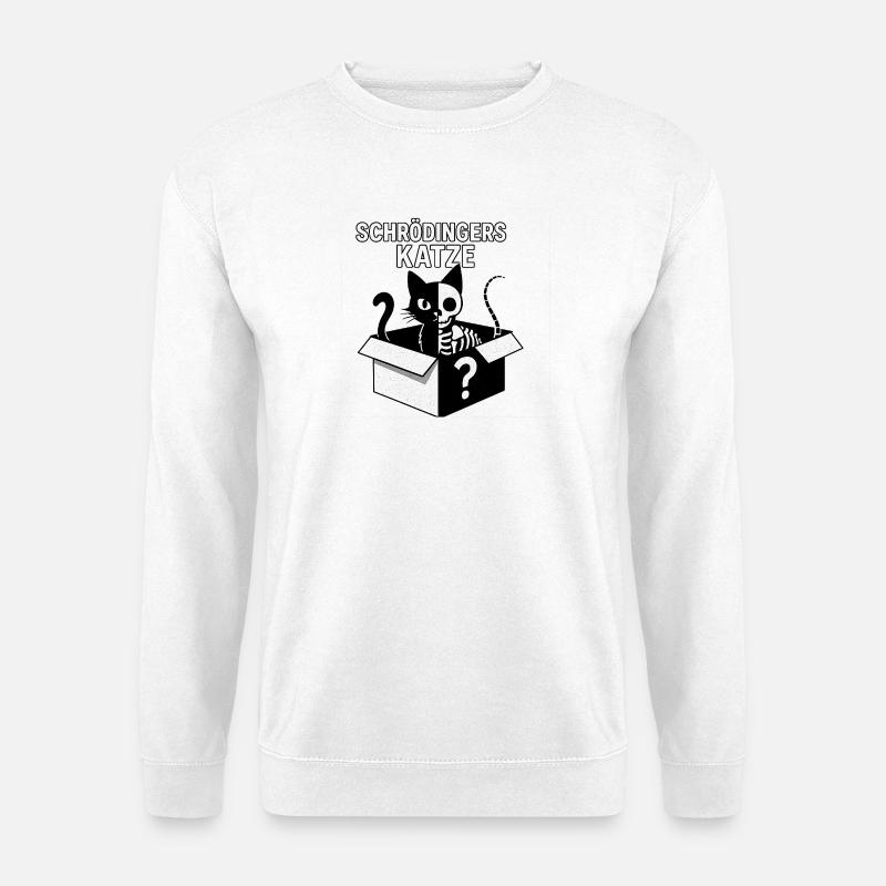 Schrödingers Katze Box-Design - Unisex Pullover - Weiß