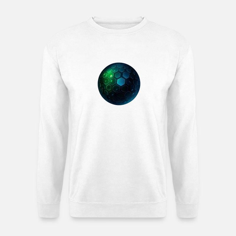 Neon Hexagon Kugel - Unisex Pullover - Weiß