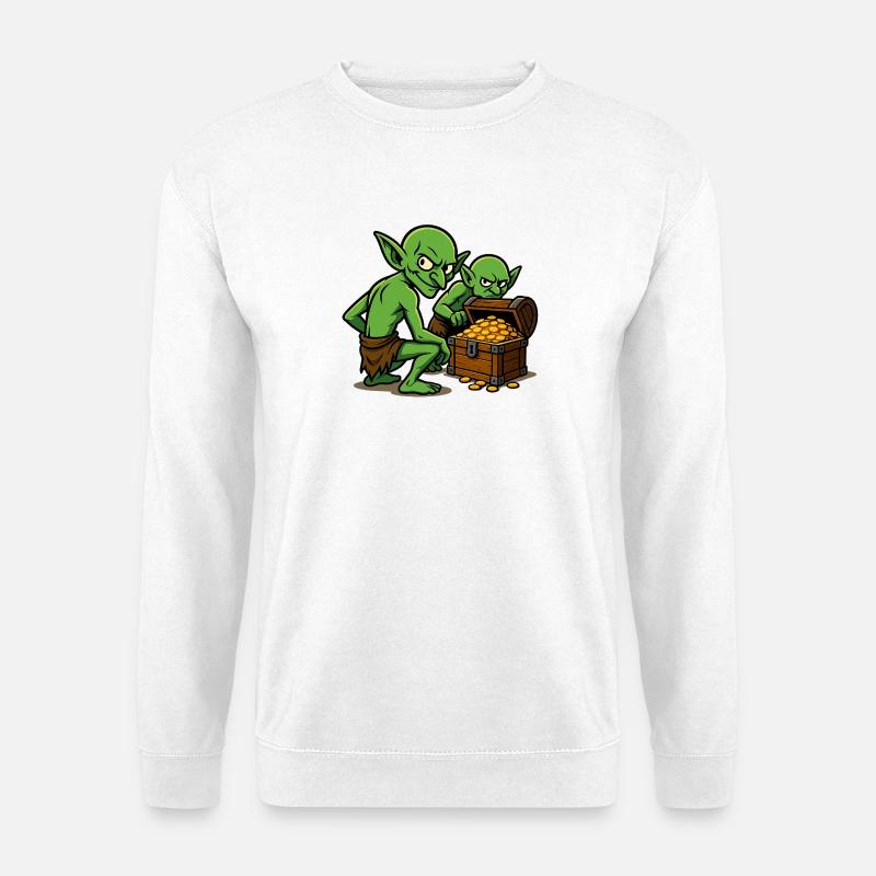 Grüner Goblinenschatz - Unisex Pullover - Weiß