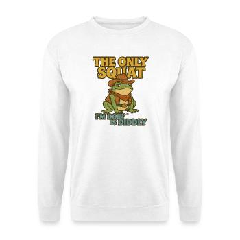 Cowboy Frosch Hocke Wortspiel - Unisex Pullover - Weiß - Vorne