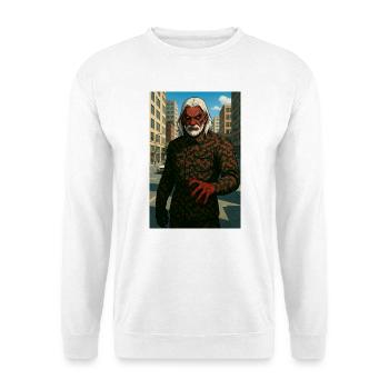 Crimson Mask in City Streets - Unisex Sweatshirt - white - Front