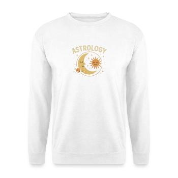 Astrologie Mond und Sonne - Unisex Pullover - Weiß - Vorne - Alina (178cm) & Michal (187cm)
