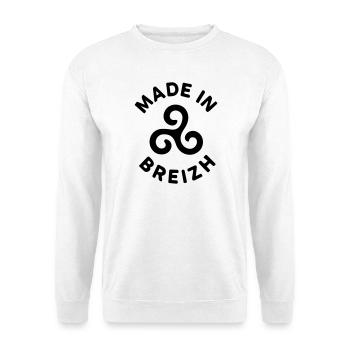 Made in Breizh - Logo avec le triskell breton - Sweat-shirt Unisexe - blanc - Devant