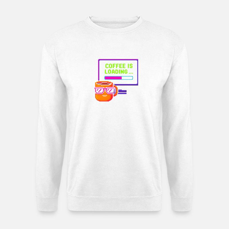 Coffee is loading - Unisex Pullover - Weiß