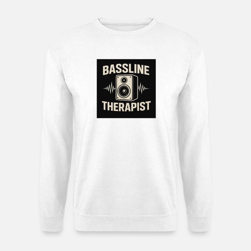Bassline Therapist - Unisex Pullover - Weiß