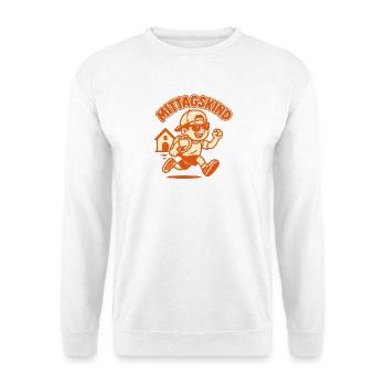 Mittagskind Classic - Unisex Pullover - Weiß - Vorne - Alina (178cm) & Michal (187cm)
