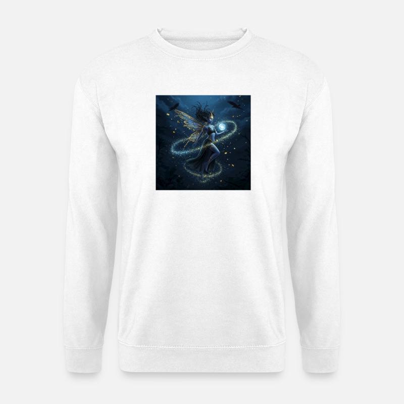 Mondmagie Fee im Nachtglanz - Unisex Pullover - Weiß