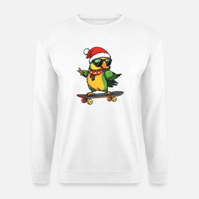 Papagai Weihnachten Lustig - Unisex Pullover - Weiß