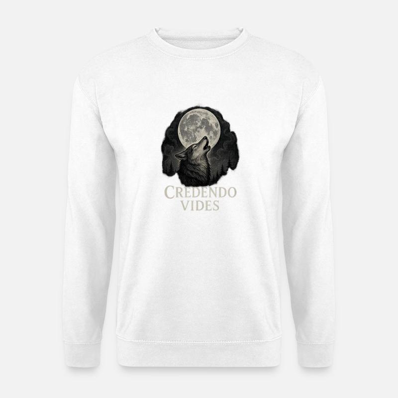 Majestätischer Wolf - Unisex Pullover - Weiß