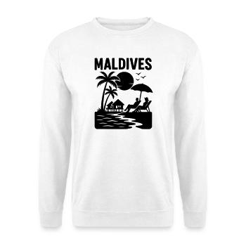 Malediven Maldives - Sweat-shirt Unisexe - blanc - Devant
