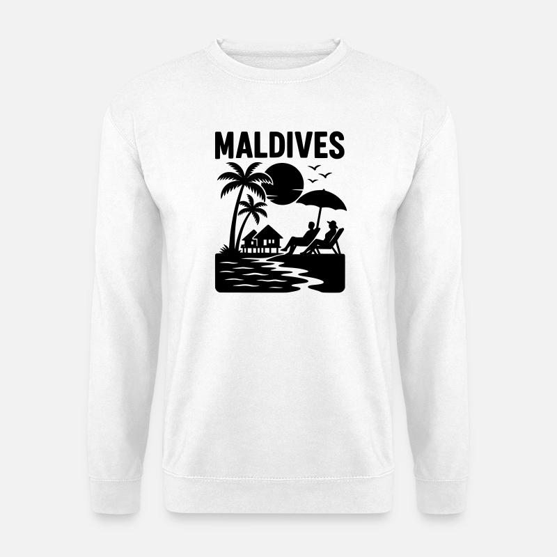 Malediven Maldives - Unisex Pullover - Weiß