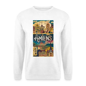Amiens Cityscape Whimsy France City - Unisex Sweatshirt - white - Front