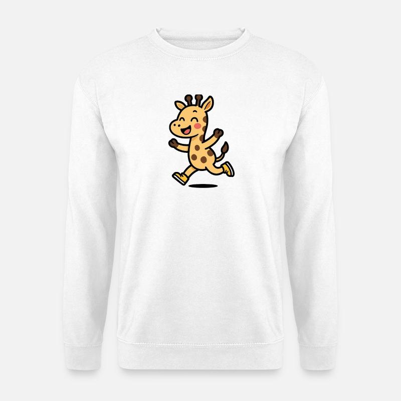 Glückliche Giraffe - Unisex Pullover - Weiß