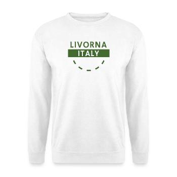 Livourne, Italie, Logo vert - Sweat-shirt Unisexe - blanc - Devant