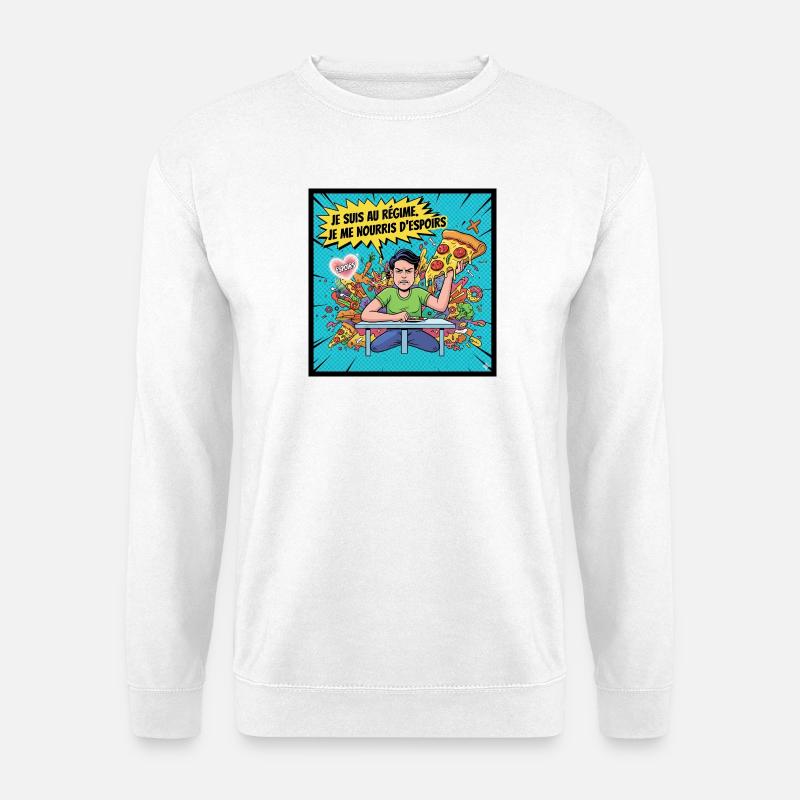 Diät und Hoffnungen Comics - Unisex Pullover - Weiß