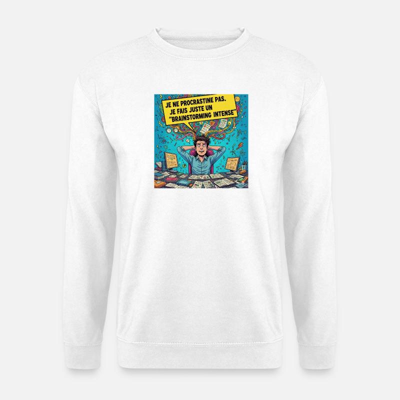 Brainstorming für intensive Pop-Art - Unisex Pullover - Weiß