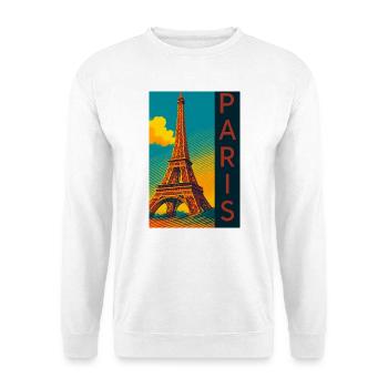 Paris PopArt Skyline Tour Eiffel - Sweat-shirt Unisexe - blanc - Devant