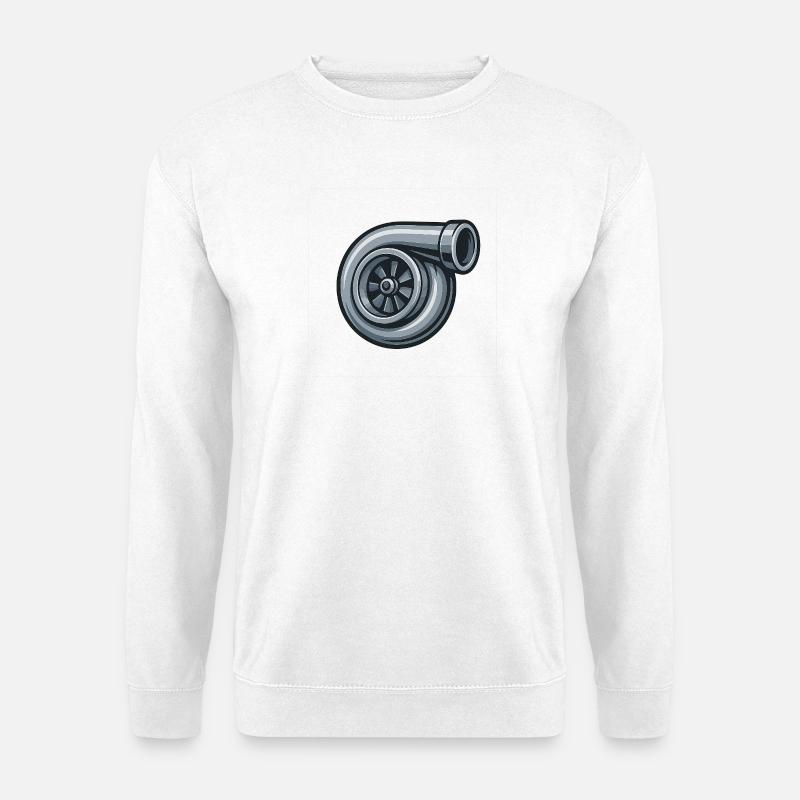 Mechanische Grafik Turbo - Unisex Pullover - Weiß