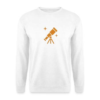 Teleskop - Unisex Pullover - Weiß - Vorne - Alina (178cm) & Michal (187cm)