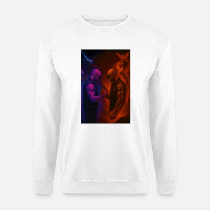 Feuer gegen Eis Duell der Elemente - Unisex Sweatshirt - white