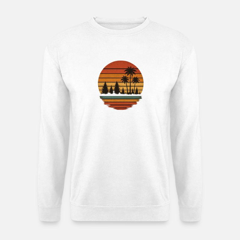Retro Sunset Vibes - Unisex Pullover - Weiß