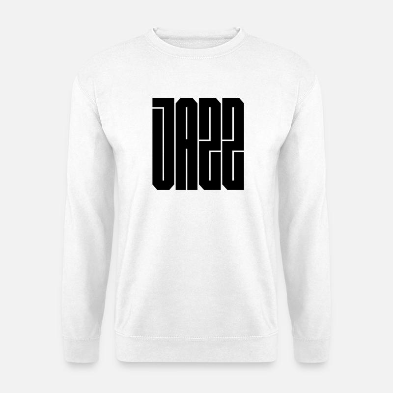 Jazz-Bold-Typografie-Logo - Unisex Pullover - Weiß