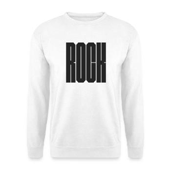 Kühnes und minimalistisches geometrisches Rock-Logo - Unisex Pullover - Weiß - Vorne
