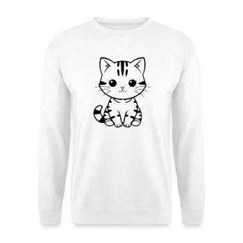 Cadeau de Noël Chat chaton Chat - Sweat-shirt Unisexe - blanc - Devant