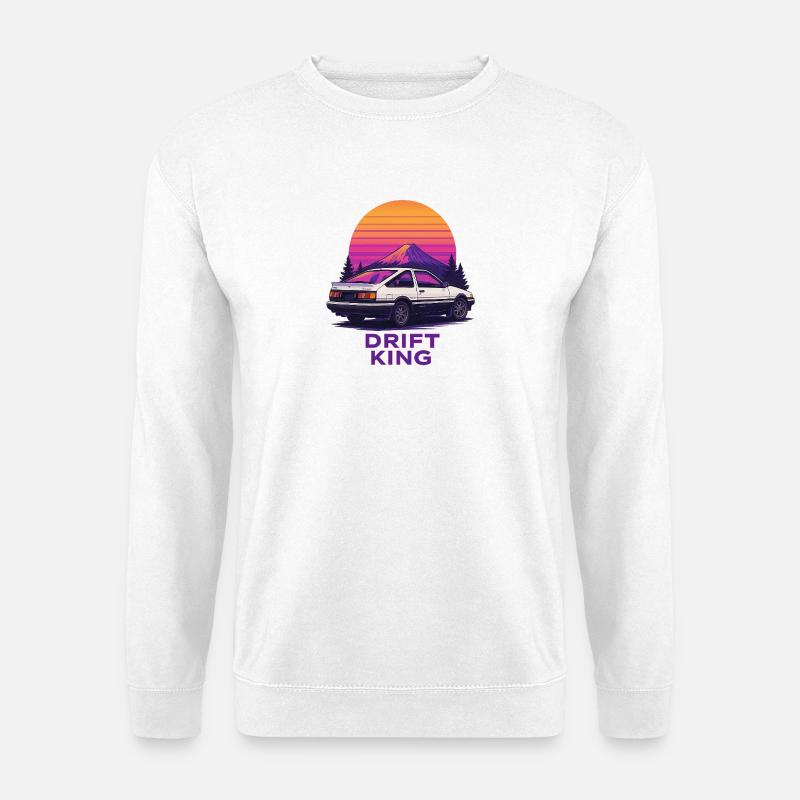 Drift König Sonnenuntergang Berg - Unisex Pullover - Weiß