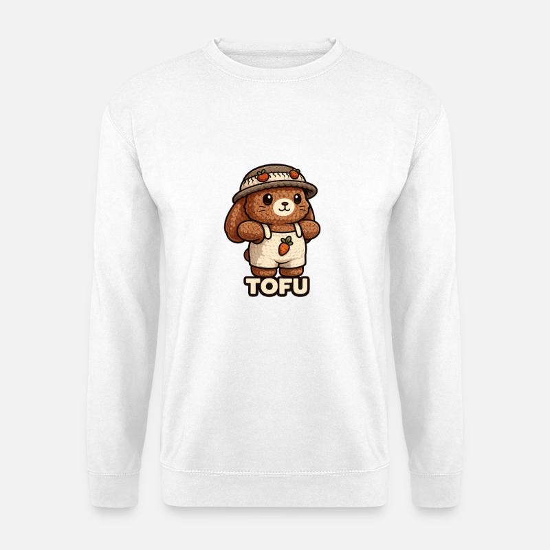 Tofu-Schädel entleert Kaninchen - Unisex Pullover - Weiß