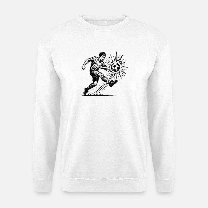 Exploding Soccer Shot Illustration - Unisex Sweatshirt - white