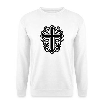 Symbole de croix chrétien - Sweat-shirt Unisexe - blanc - Devant