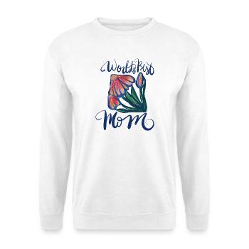 World's Best Mom Floral Watercolor - Unisex Sweatshirt - white - Front