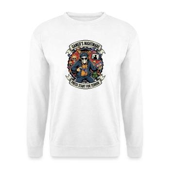 Gamer Press Start Terror - Unisex Sweatshirt - white - Front