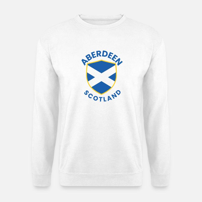 Aberdeen Shield: Schottisches Wappen - Unisex Pullover - Weiß