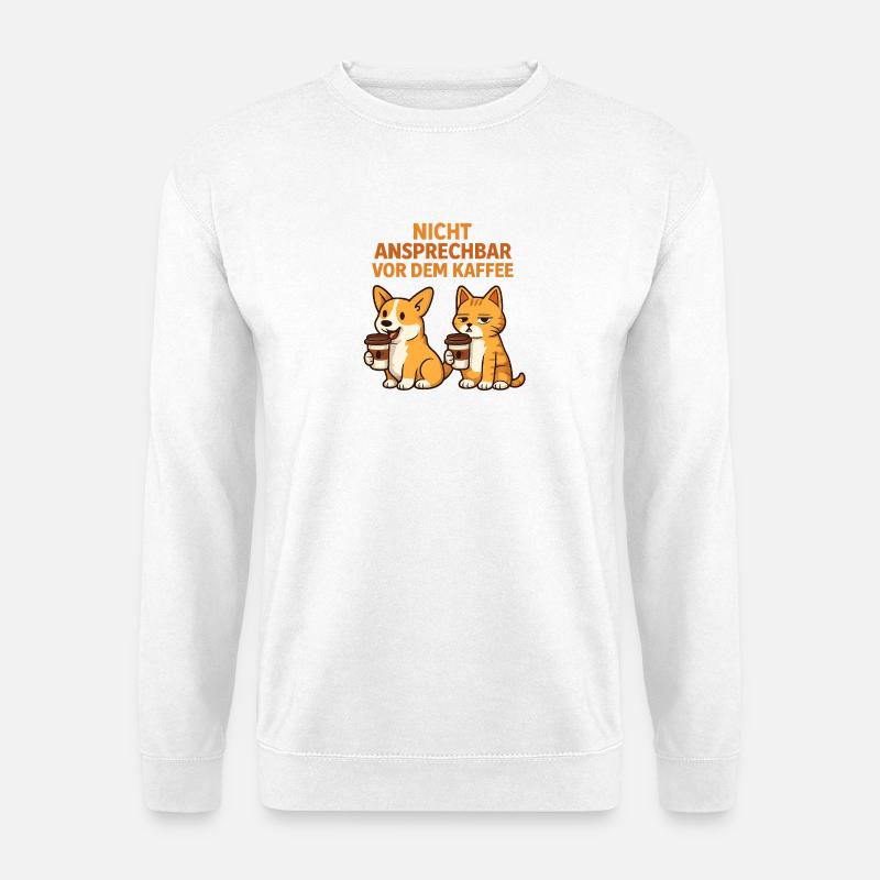 Hund und Katze  - Unisex Pullover - Weiß