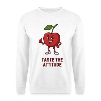 Apfel mit Attitüde Motiv - Unisex Pullover - Weiß - Vorne