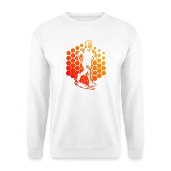 Running Liebe zum Anziehen - Unisex Pullover - Weiß - Vorne - Alina (178cm) & Michal (187cm)