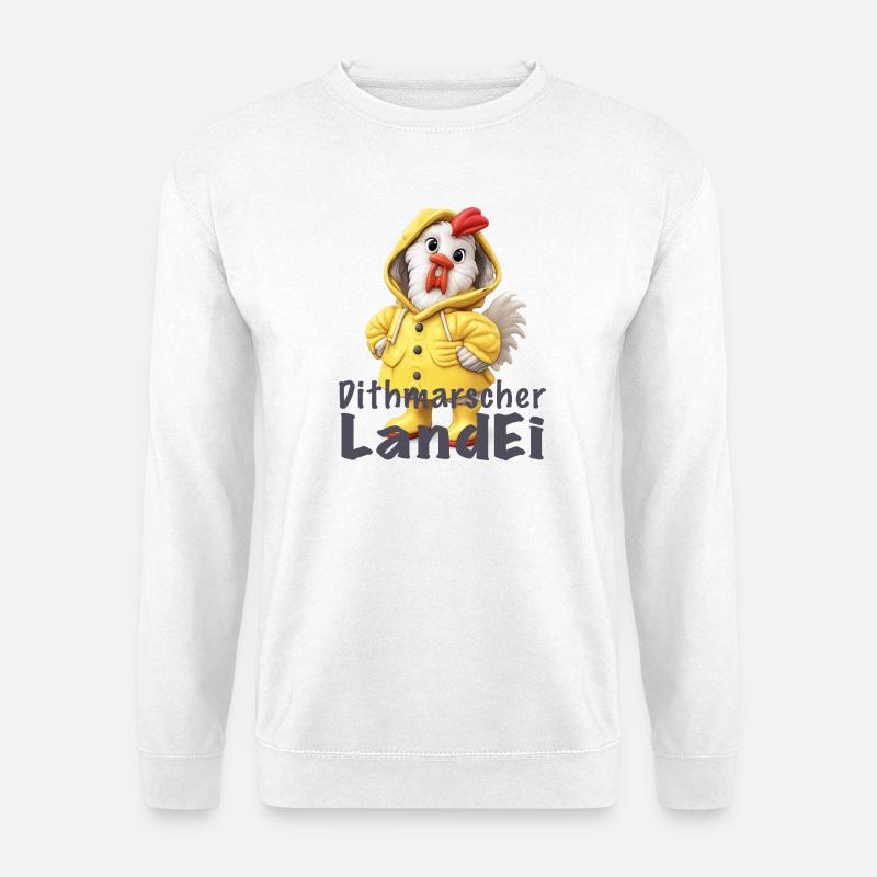 Dithmarscher Landei Regenmantel - Unisex Pullover - Weiß