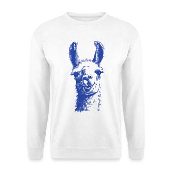 Motif de silhouette du chien bleu - Sweat-shirt Unisexe - blanc - Devant