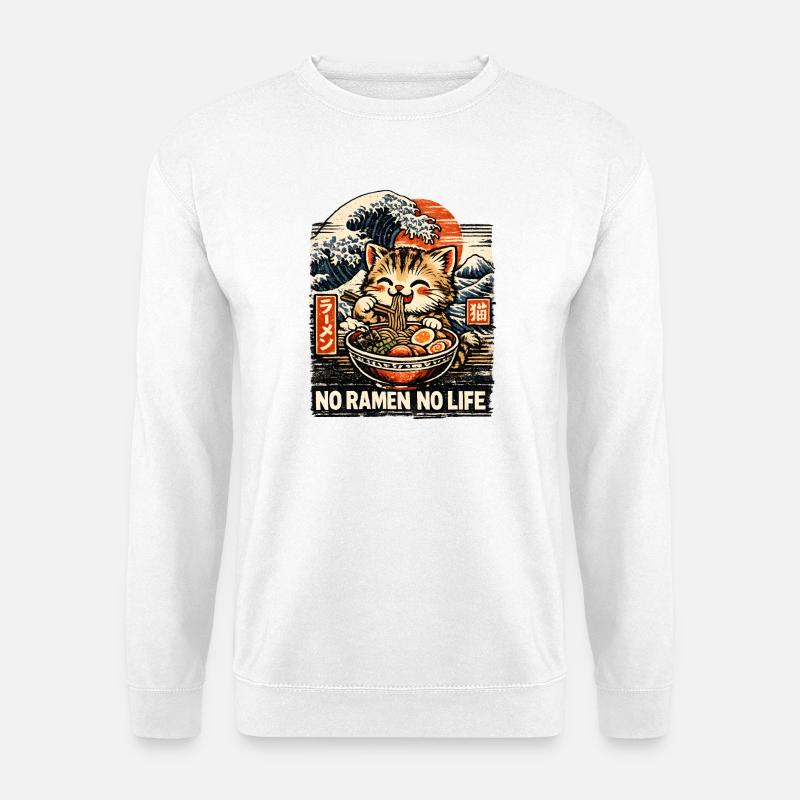 Pas de ramen, pas de vie - Sweat-shirt Unisexe - blanc
