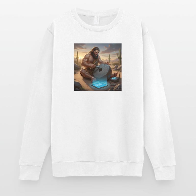 Caveman Tech Support - The First Tutorial Unisex Sweatshirt